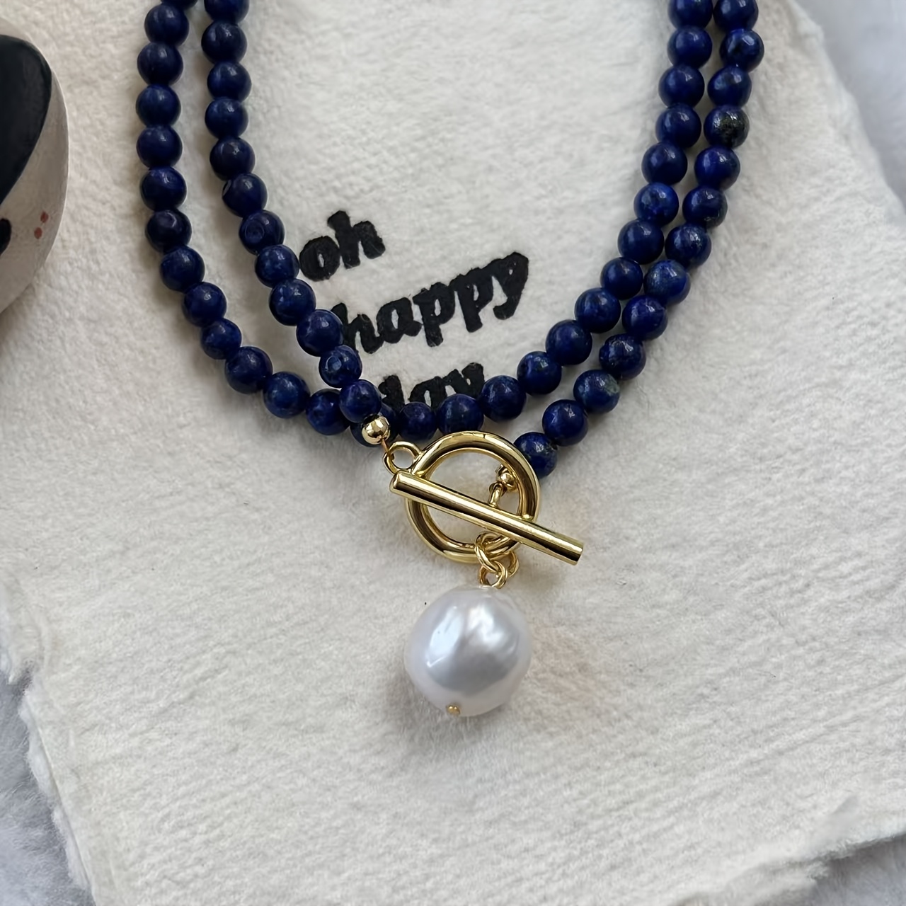 Women's Irregular Freshwater Pearl Necklace with OT Clasp